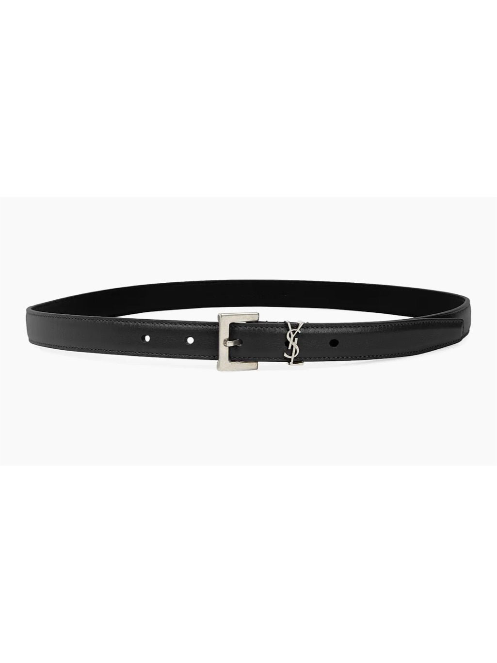 Women's Saint Laurent Ysl Cassandre, Smooth Leather Belt Size 65 Cm/26 Inches